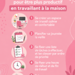 Femme travaillant à domicile dans un espace cosy et bien organisé.