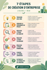 Femme entrepreneuse travaillant sur son projet de création d'entreprise.
