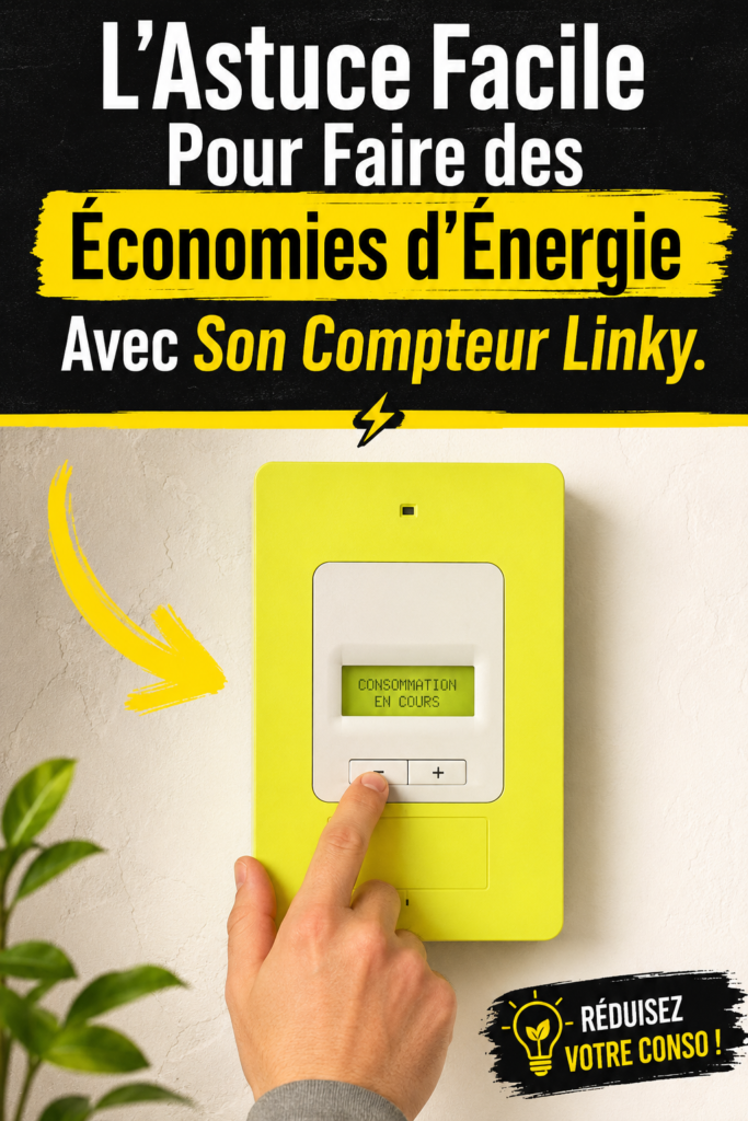 Compteur Linky installé sur un mur, illustrant des économies d'énergie