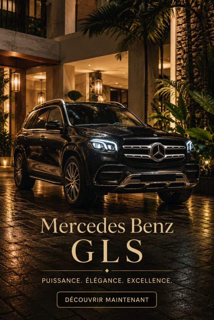 Vue extérieure du Mercedes-Benz GLS, un SUV luxueux et élégant.