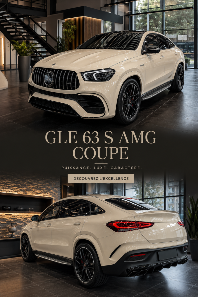 Mercedes GLE 63 S AMG Coupe en mouvement sur une route de campagne