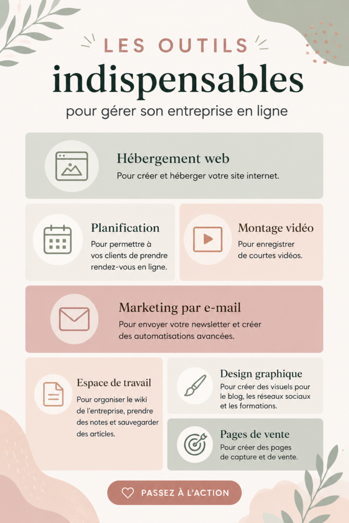 Femme utilisant un ordinateur pour gérer son entreprise en ligne avec des outils numériques.