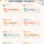 Femme avec une carte et un carnet, planifiant son budget vacances