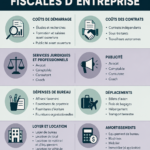 Infographie sur les déductions fiscales pour entrepreneurs, mettant en avant des conseils pratiques.