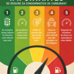 Récapitulatif des astuces pour économiser du carburant sur un chemin de campagne.