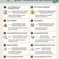 Illustration d'un bureau avec des affiches de sécurité et des plantes