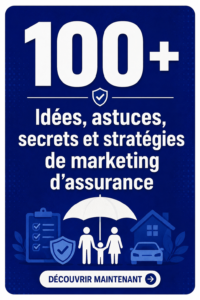 Image d'une femme d'affaires réfléchissant à des idées marketing dans le secteur de l'assurance.