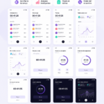 Kit d'interface utilisateur moderne et gratuit sur fond blanc