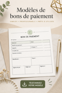 Modèle de bon de paiement à télécharger