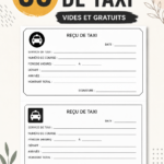 Exemple de modèles de reçus de taxi à imprimer