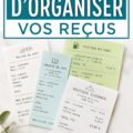 Image d'un bureau bien rangé avec des reçus organisés