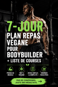 Plan de repas végan pour athlètes avec des ingrédients colorés et nutritifs