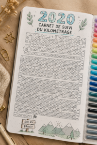 Suivi kilométrique organisé sur un carnet
