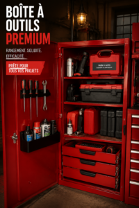Image d'une boîte à outils Snap On ouverte, montrant des outils bien organisés.