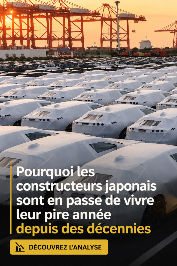 Vue d'ensemble d'un concessionnaire automobile japonais vide, mettant en avant le défi actuel du secteur.