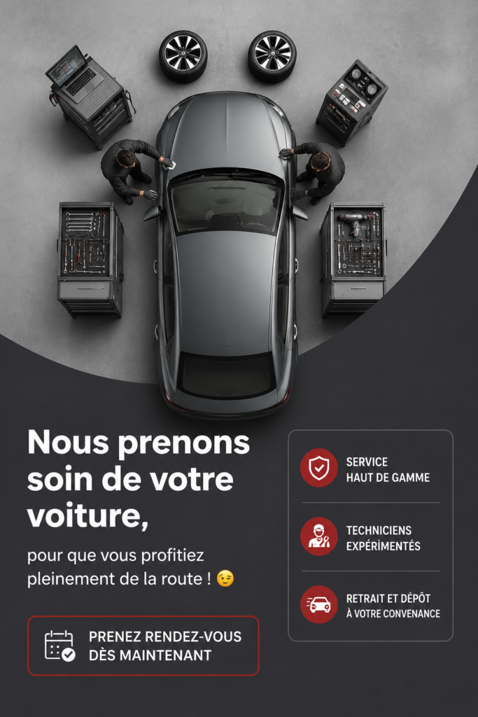 Femme prenant soin de sa voiture dans un garage