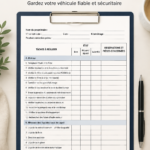 Un calendrier d'entretien automobile avec des dates importantes marquées