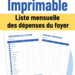 Téléchargez votre liste mensuelle des dépenses pour une gestion financière pratique