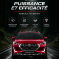 Vue de la Nissan Magnite, une voiture puissante et efficace sur la route.