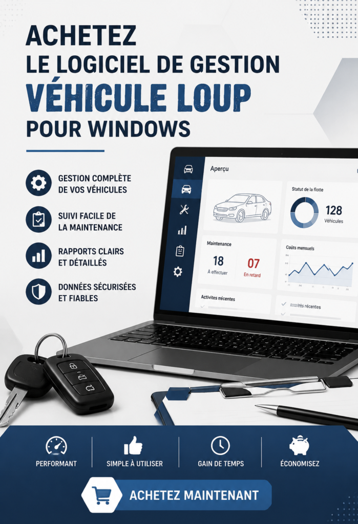 Capture d'écran de l'interface d'Automotive Wolf pour la gestion des flottes