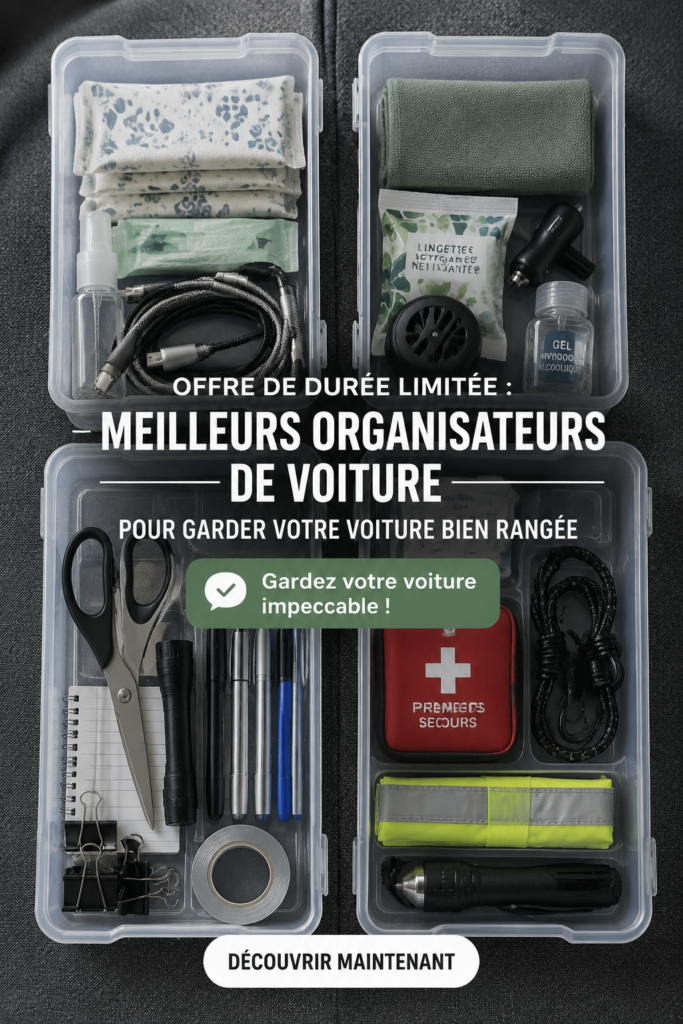 Organisateur de voiture élégant et pratique pour un intérieur soigné