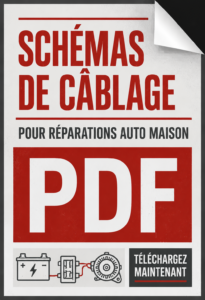 Schéma électrique pour la réparation automobile, illustrant les différentes connexions et composants.