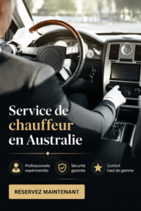 Image d'une voiture de chauffeur prête à prendre des passagers en Australie