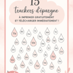 Modèle de tracker d'économies imprimable avec des sections pour suivre ses finances.