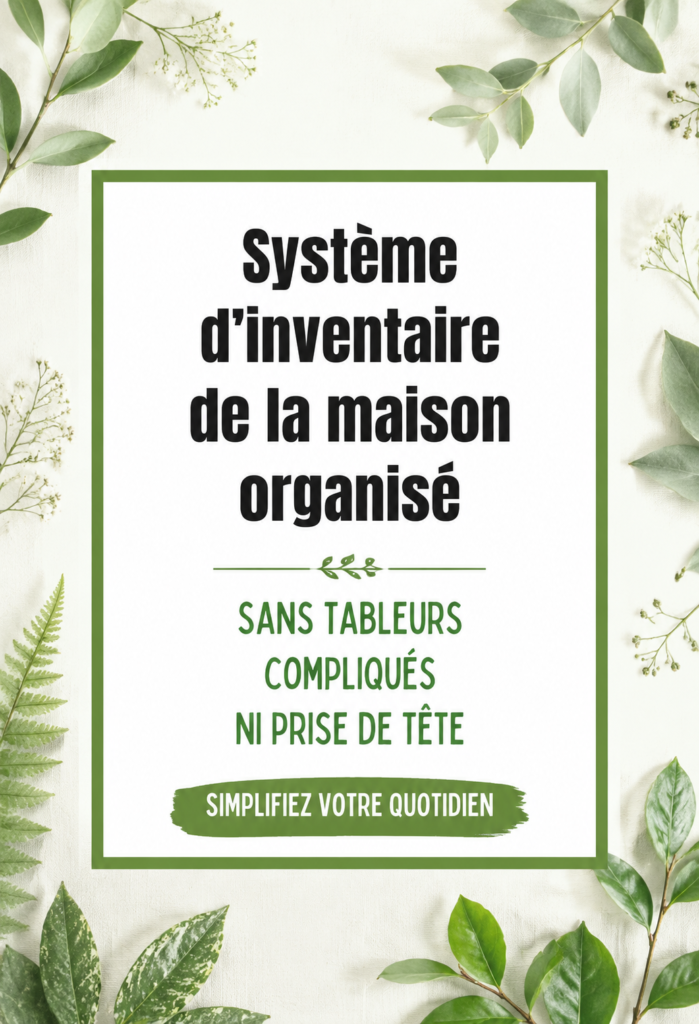 Une maison bien organisée avec un système d'inventaire visible et fonctionnel