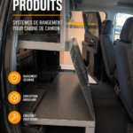 Système de rangement pour cabine de camion organisé avec diverses compartiments