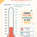 Thermomètre à imprimer pour suivre les objectifs des enfants avec des illustrations colorées