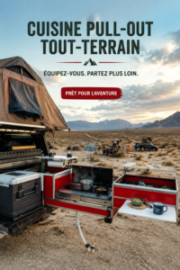 PullKitchen installé dans un Tacoma pendant une sortie en extérieur