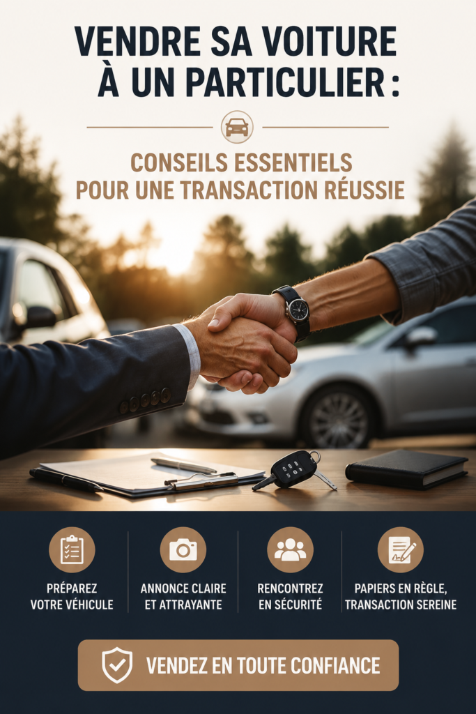Femme souriante préparant sa voiture pour la vente, avec une ambiance chaleureuse.
