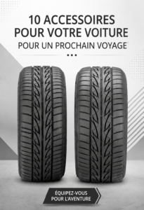 Accessoires pratiques pour voiture disposés sur un siège avant