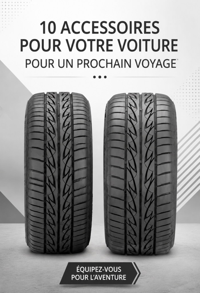 Accessoires pratiques pour voiture disposés sur un siège avant