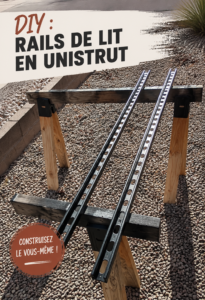 Barres de lit en Unistrut créées avec des matériaux DIY modernes