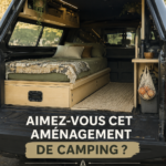 Chevrolet Silverado aménagé pour le camping avec équipement pratique.