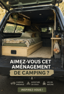 Chevrolet Silverado aménagé pour le camping avec équipement pratique.
