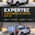 Carrosserie d'un camion de service moderne, adaptée aux besoins professionnels.