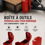 Coffre à outils verrouillable pour véhicule professionnel