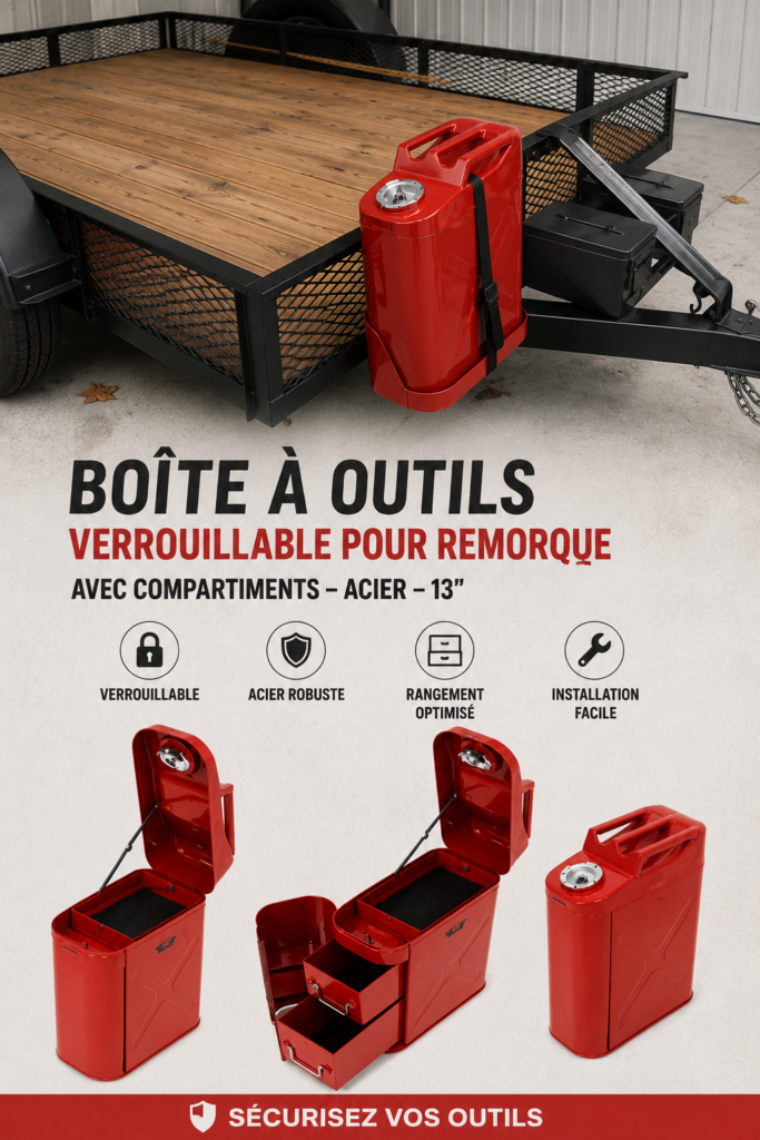 Coffre à outils verrouillable pour véhicule professionnel