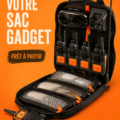 Un kit de gadgets variés pour la voiture, incluant des outils de sécurité et d'assistance.