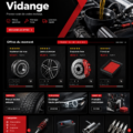 Un écran montrant un site de vente de pièces auto bien conçu, illustrant une interface attractif.