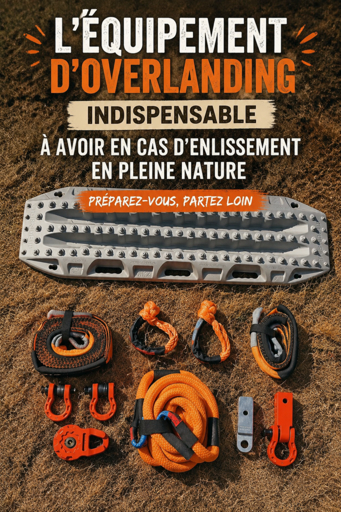 Femme souriante équipée pour une aventure en pleine nature, devant un véhicule bien organisé.