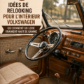 Intérieur chic d'une Volkswagen, avec des détails élégants et des accessoires pratiques.