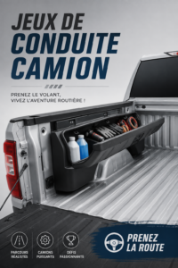 Jeux de camion en ligne sur ordinateur, parfaits pour femmes passionnées de conduite.