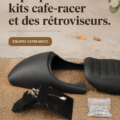Moto personnalisée avec un kit café racer, style unique et moderne.