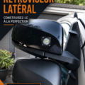 Un miroir latéral bien ajusté sur un véhicule professionnel, mettant en avant la sécurité et la visibilité.