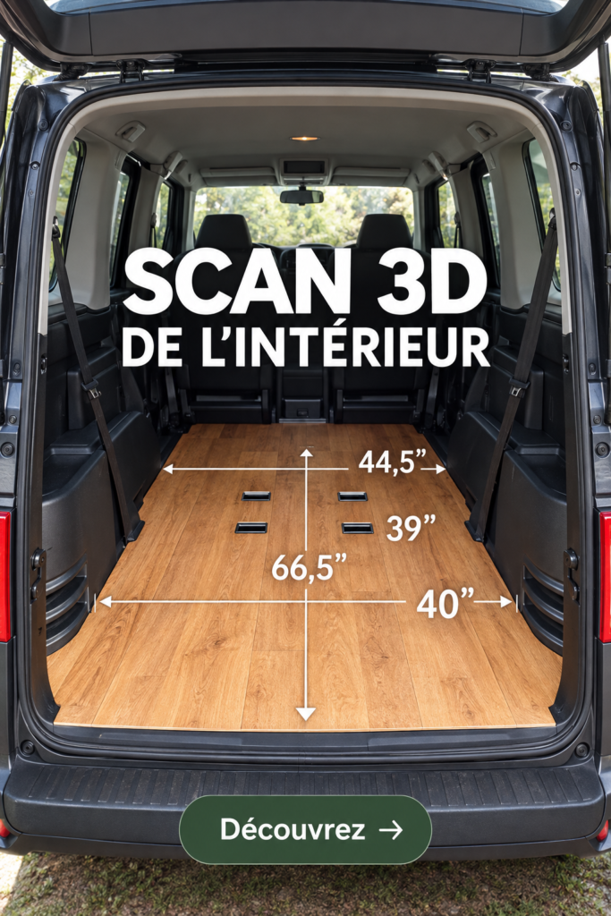 Image représentant un scan 3D d'un intérieur moderne.