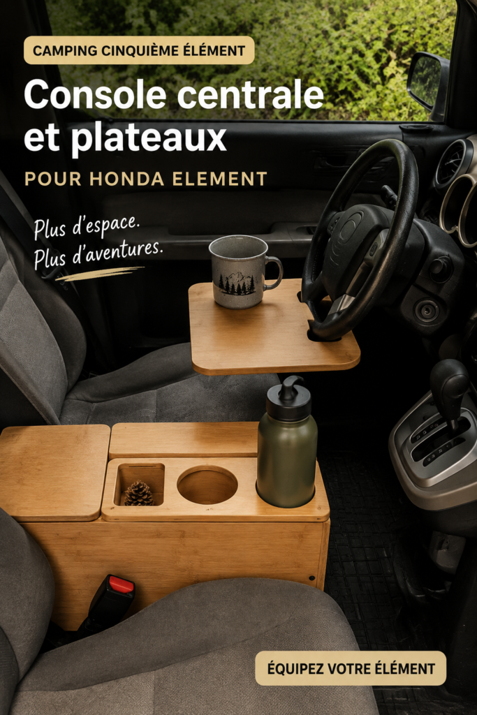 Véhicule professionnel bien organisé avec des accessoires pratiques